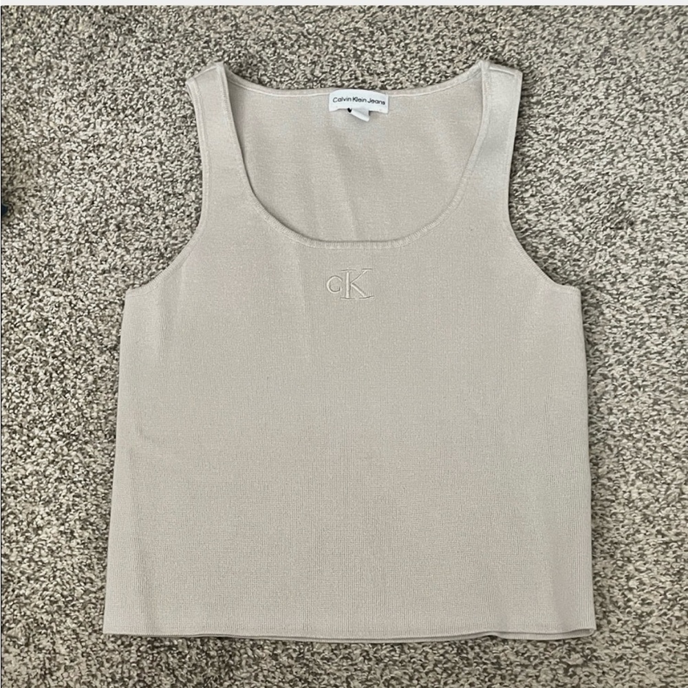 Calvin Klein embroidered logo tank